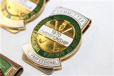 Five (5) PGA Championship Committee Badges - 1969, 1970 (x3) & 1971