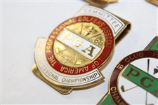 Five (5) PGA Championship Committee Badges - 1969, 1970 (x3) & 1971