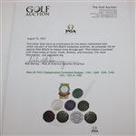 Nine (9) PGA Championship Contestant Badges - 1941, 1944, 1946, 1948-1951, 1953 & 1986