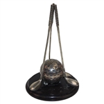 Sterling Silver Three (x3) Clubs & Mesh Pattern Golf Ball Stand