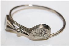 Sterling Silver Crossed Clubs with Golf Ball Bracelet