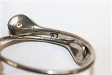 Sterling Silver Crossed Clubs with Golf Ball Bracelet