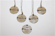 Five (5) 1977 PGA Championship at Pebble Beach Necklaces