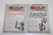 Lot of Sixteen (16) Golf Illustrated Magazines from 1913, 1914 & 1915