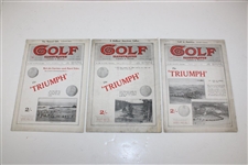 Lot of Sixteen (16) Golf Illustrated Magazines from 1913, 1914 & 1915