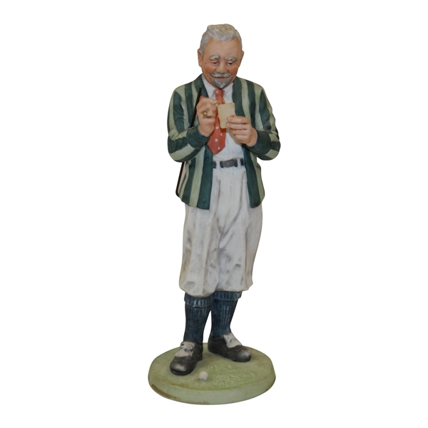 1986 Norman Rockwell “Old Man Tracy” Fine Porcelain Golf Figurine By Omnia Benedietine