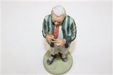 1986 Norman Rockwell “Old Man Tracy” Fine Porcelain Golf Figurine By Omnia Benedietine