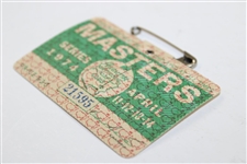 1974 Masters Tournament SERIES Badge #21595 - Gary Player Winner
