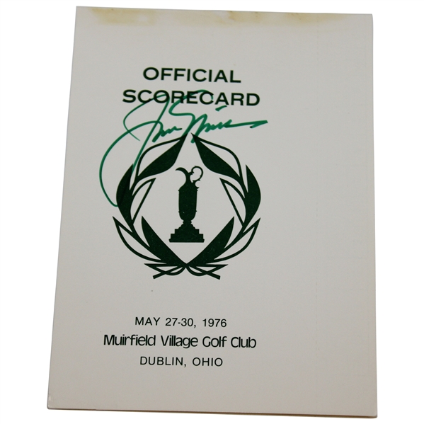Jack Nicklaus Signed 1976 The Memorial Tournament at Muirfield Village GC Official Scorecard JSA ALOA
