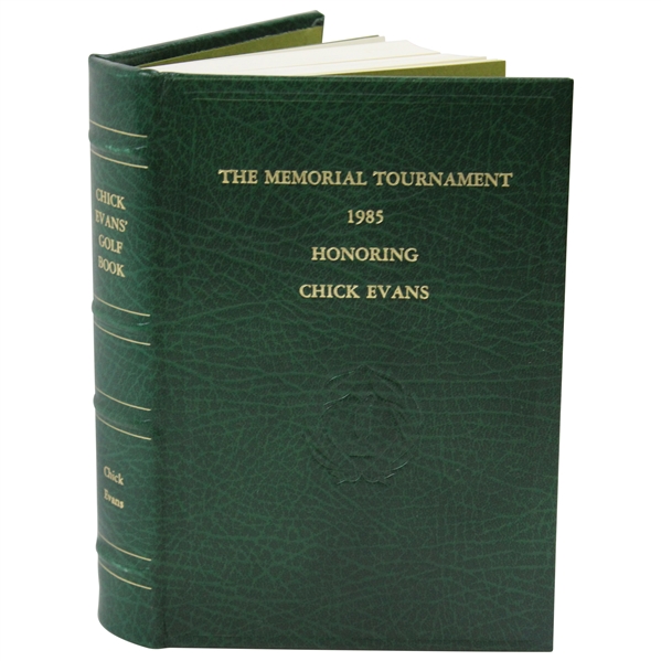 1985 The Memorial Tournament Ltd Ed Book Honoring & Dedicated to Chick Evans #61/425