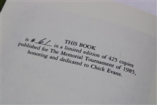 1985 The Memorial Tournament Ltd Ed Book Honoring & Dedicated to Chick Evans #61/425