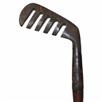 Vintage Unmarked Sand Rake/Water Iron with Shaft Stamp