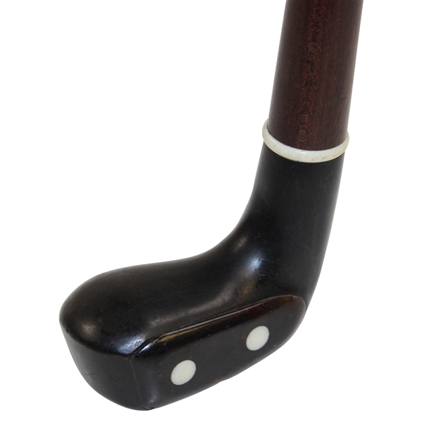 Unmarked 2 Dot Smooth Face Sunday Walking Stick/Putter w/Sterling Silver Band