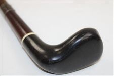 Unmarked 2 Dot Smooth Face Sunday Walking Stick/Putter w/Sterling Silver Band
