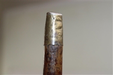 Unmarked 2 Dot Smooth Face Sunday Walking Stick/Putter w/Sterling Silver Band