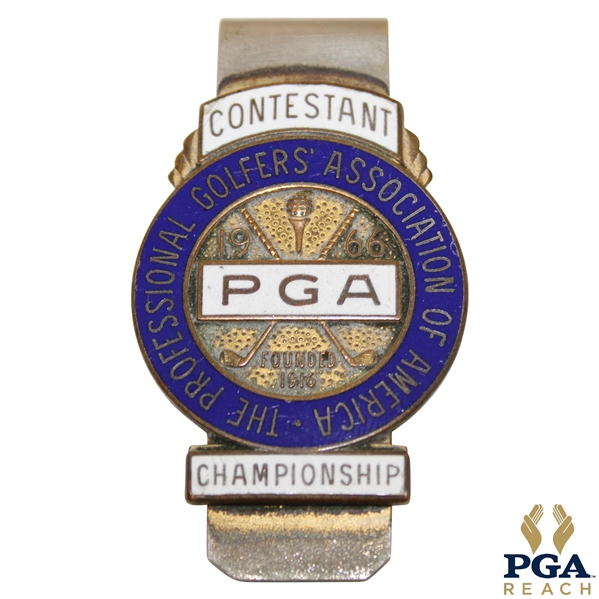 1966 PGA Championship at Firestone CC Contestant Badge/Clip - Al Geiberger Winner