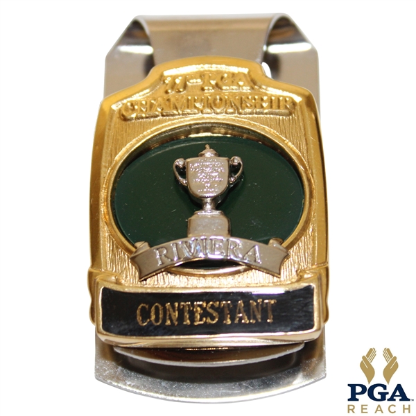 1995 PGA Championship at Riviera Contestant Badge/Clip - Steve Elkington Winner