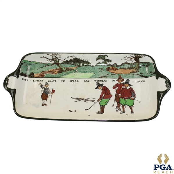 Royal Doulton England Give Losers Leave To Speak, And Winner To Laugh Tray