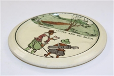 Royal Doulton England 'Promise Little And Do Much' Small Plate/Trivet