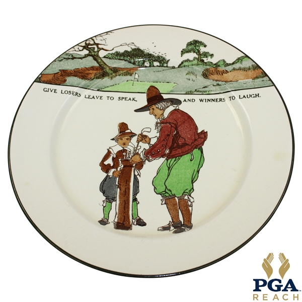 Royal Doulton England Give Losers Leave To Speak, And Winner To Laugh Plate