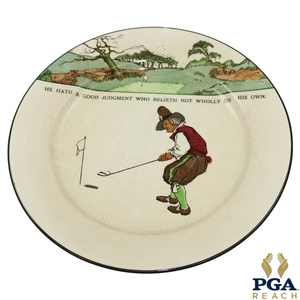 Royal Doulton England He Hath A Good Judgment Who Relieth Not Wholly On His Own Plate