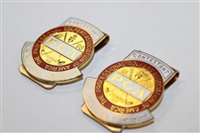 Two (2) 1969 PGA Club Professional Championship Contestant Badges/Clips