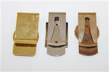 1975 (Firestone), 1977 (Pebble) & 1981 (AAC) PGA Championship Commemorative Money Clips