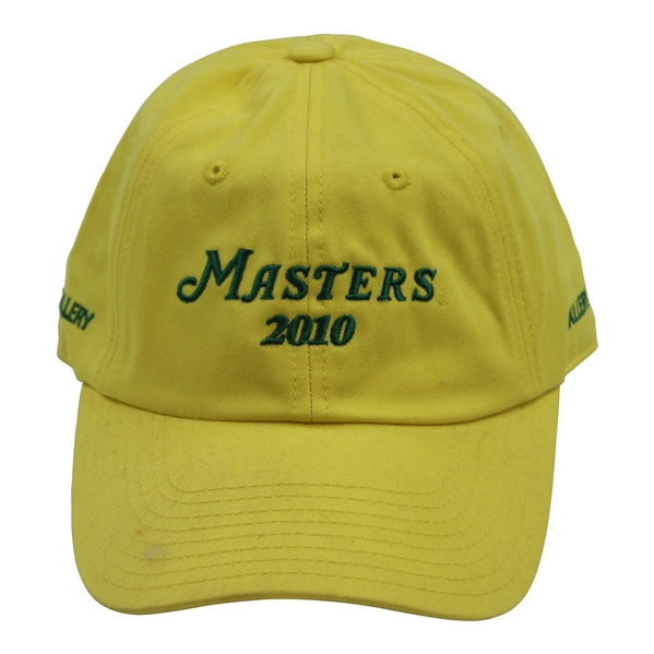 Masters Tournament 2010 GALLERY Yellow w/Green Stitch Writing Caddy Hat