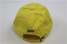 Masters Tournament 2010 GALLERY Yellow w/Green Stitch Writing Caddy Hat