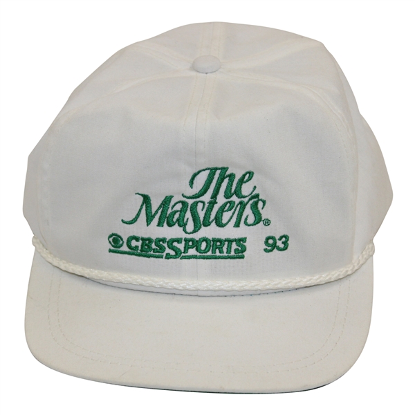 1993 The Masters CBS Sports White w/Green Stitch Writing Hat