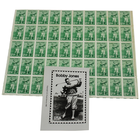 Sheet Of Bobby Jones 18c Stamps