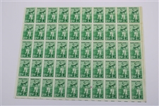 Sheet Of Bobby Jones 18c Stamps