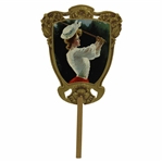 c.1900-1910 Lady Golfer F.H. Baker Coal Advertising Fan