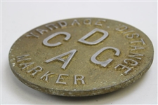 Chicago District Golf Assoc. (CDGA) Aluminum Ydg Distance Marker & CDGA 1953 Handicap/Course Rating Manual