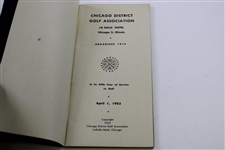 Chicago District Golf Assoc. (CDGA) Aluminum Ydg Distance Marker & CDGA 1953 Handicap/Course Rating Manual