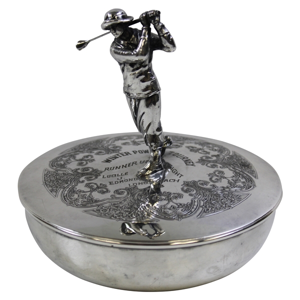 1928 Long Beach Winter Powell Tourney Runner-Up Flight Trophy Won by Lucille J. Edmonds