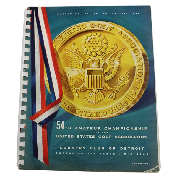 1954 US Amateur Championship at CC of Detroit Program - Palmer’s First “Major”  