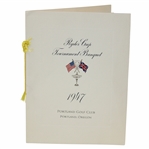 1947 Ryder Cup at Portland Golf Club Tournament Banquet Menu with Team Listings