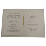 1947 Ryder Cup at Portland Golf Club Tournament Banquet Menu with Team Listings