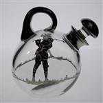 Vintage Silver Overlay Pre-Swing Golfers Decanter/Jug with Stopper