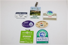 Seven (7) PGA Tour Badges - Buick Challenge, Pebble Pro-Am, Hope Classic, Northern Trust Open & Others