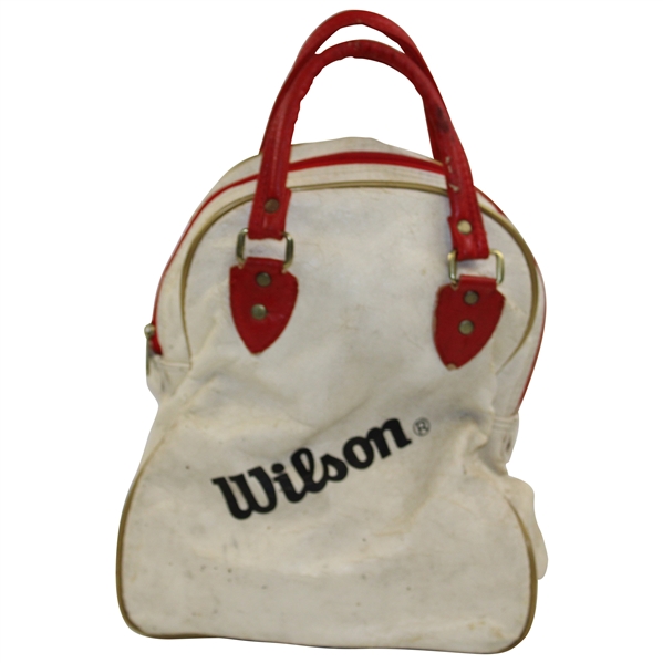 Classic Wilson White & Red Golf Shag Bag