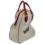 Classic Wilson White & Red Golf Shag Bag