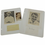 Sam Snead & Gene Sarazen Signed Cut Cards & Photos From 1937 & 1938 JSA ALOA
