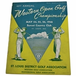 1946 Western Open Golf Championship at Sunset CC Program - Ben Hogan Winner