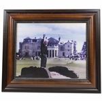 Arnold Palmer Signed Swilken Bridge Photo Framed JSA ALOA