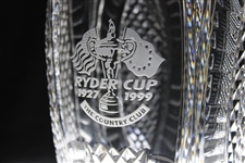Hal Sutton's 1999 Ryder Cup at The Country Club Team USA Member Large Crystal Vase