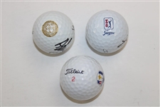 Tommy Fleetwood, Adam Svensson & Byeong-Hun An Signed Golf Balls JSA ALOA