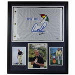 Arnold Palmer Signed Bay Hill Flag Framed Collage w/1979 Bay Hill Citrus Classic - Framed BGS #AB02594