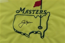 Jack Nicklaus Signed Masters Flag w/1966 Masters SERIES Badge #22079 - Framed JSA #BB96464
